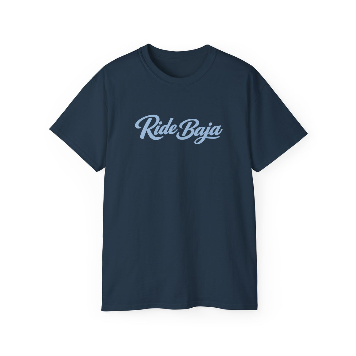 Ride Baja T-Shirt — Retro Script Surf/Beach Tee