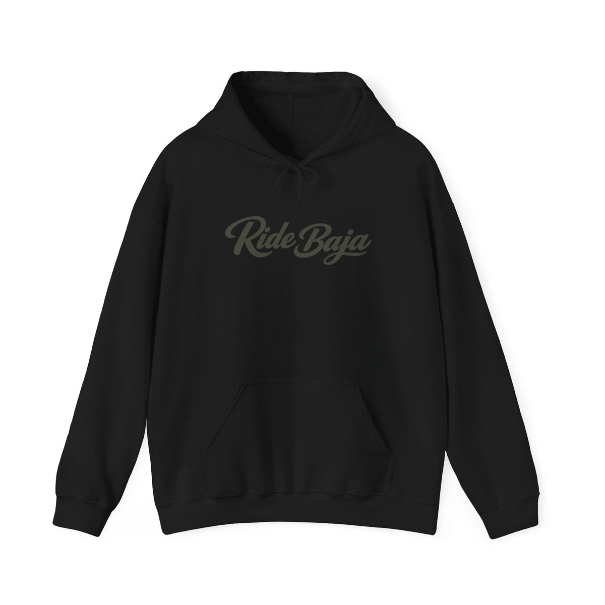 Ride Baja Hoodie — Vintage Script Off-Road Racing Pullover