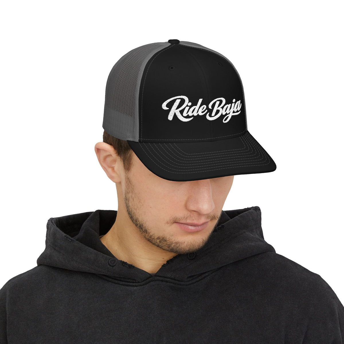 RIDE BAJA Snapback Trucker Cap — Flow Hat for Baja Riders & Off‑Road Enthusiasts