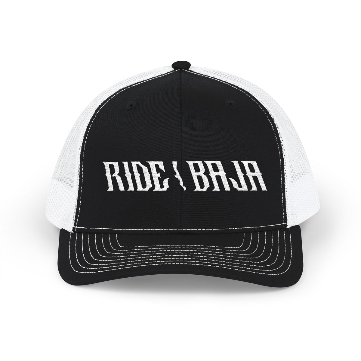 Ride Baja Trucker Cap - Mesh Snapback Hat for Motorcycle & Adventure Fans