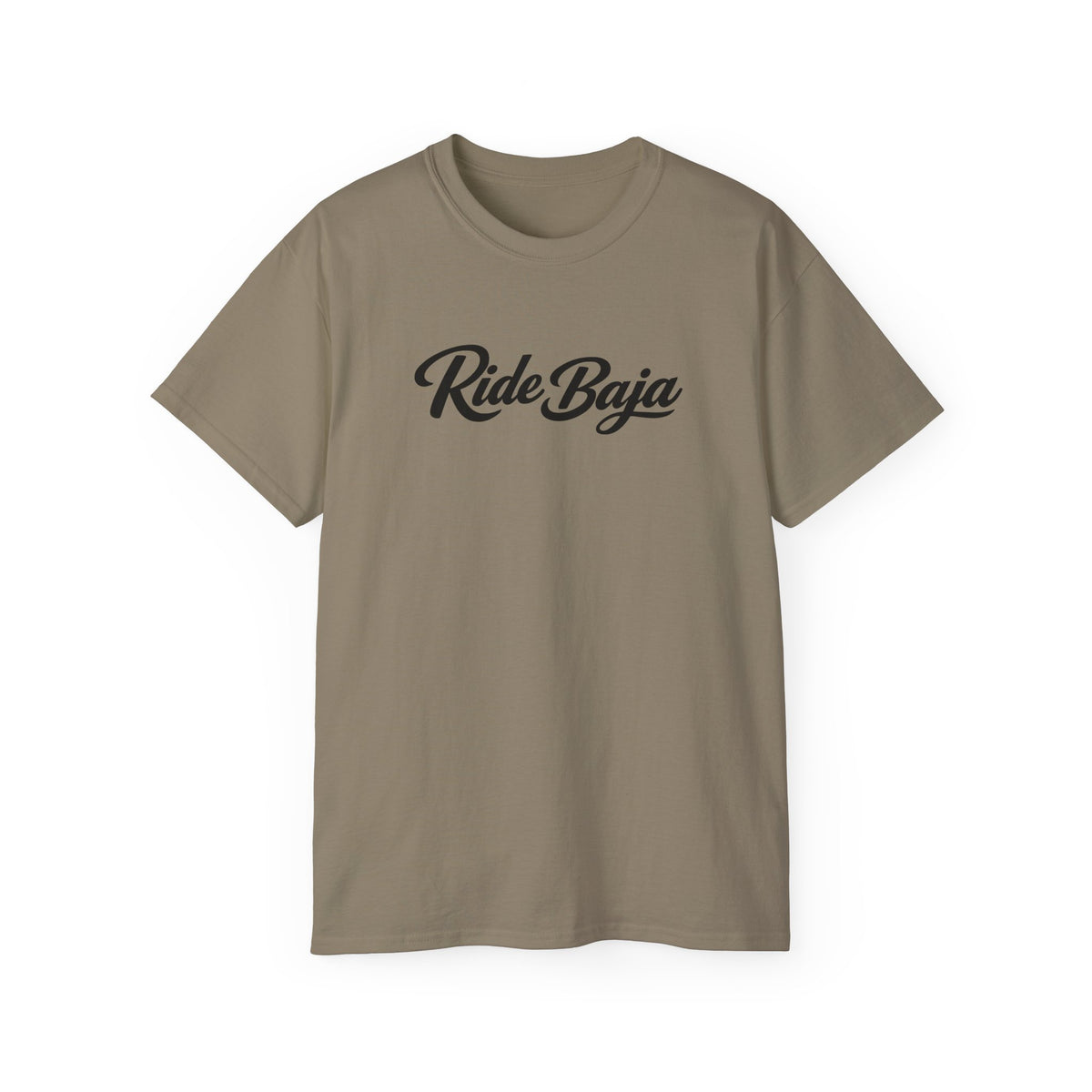 T-Shirt — "Ride Baja" Script Logo Tee