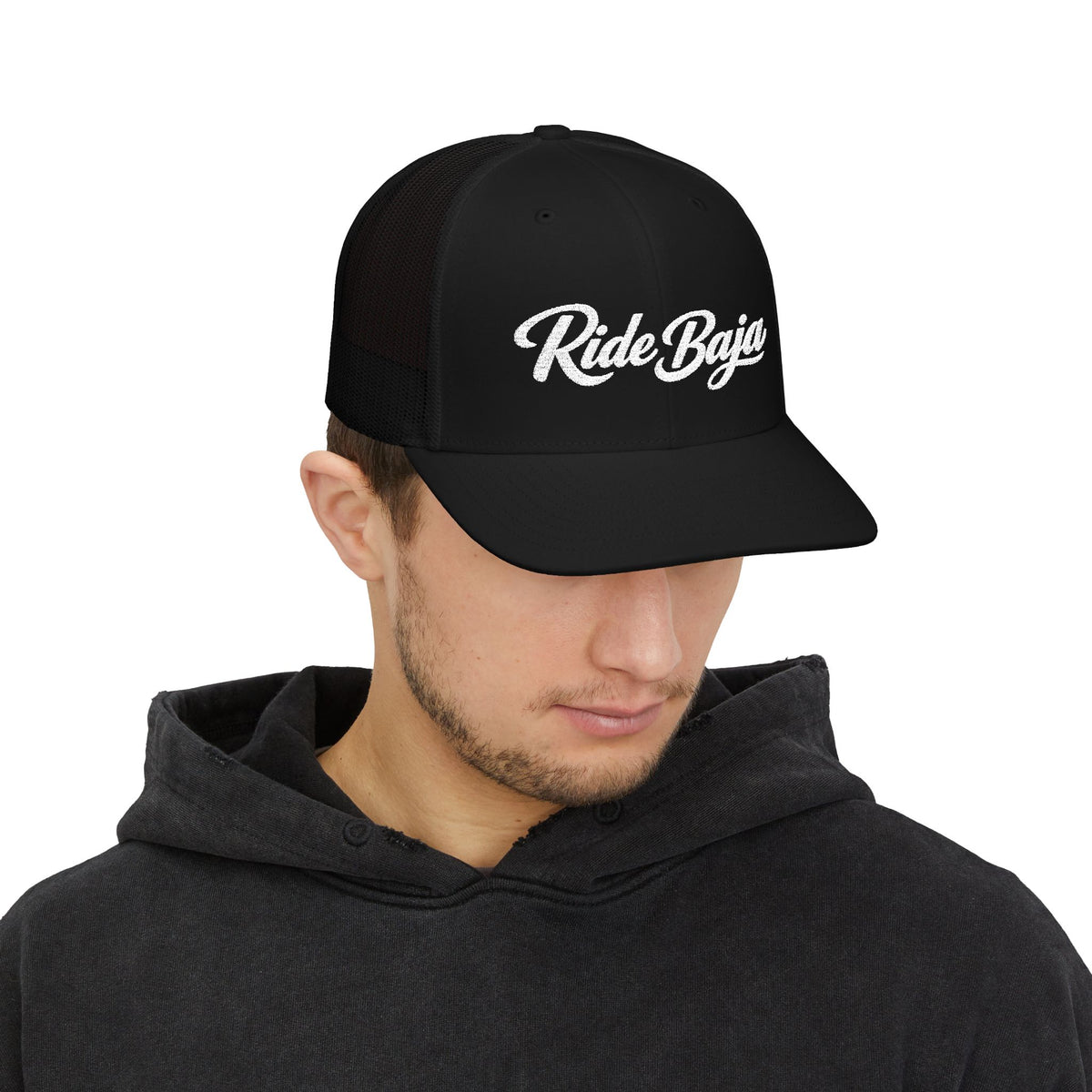 RIDE BAJA Snapback Trucker Cap — Flow Hat for Baja Riders & Off‑Road Enthusiasts