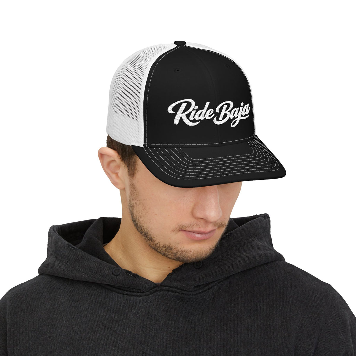 RIDE BAJA Snapback Trucker Cap — Flow Hat for Baja Riders & Off‑Road Enthusiasts