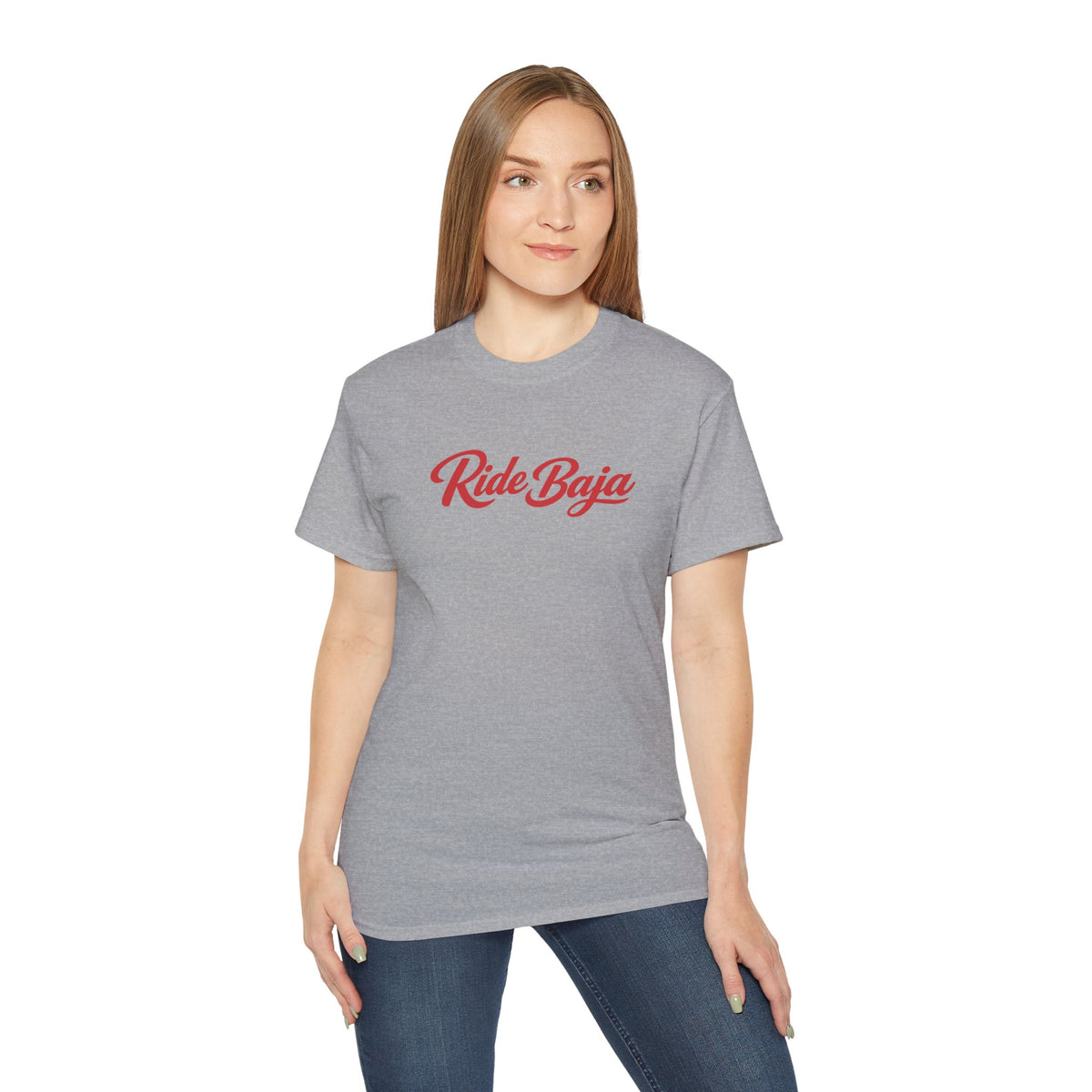 Ride Baja T-Shirt — Retro Script Graphic Tee for Baja Riders & Off-Road Fans