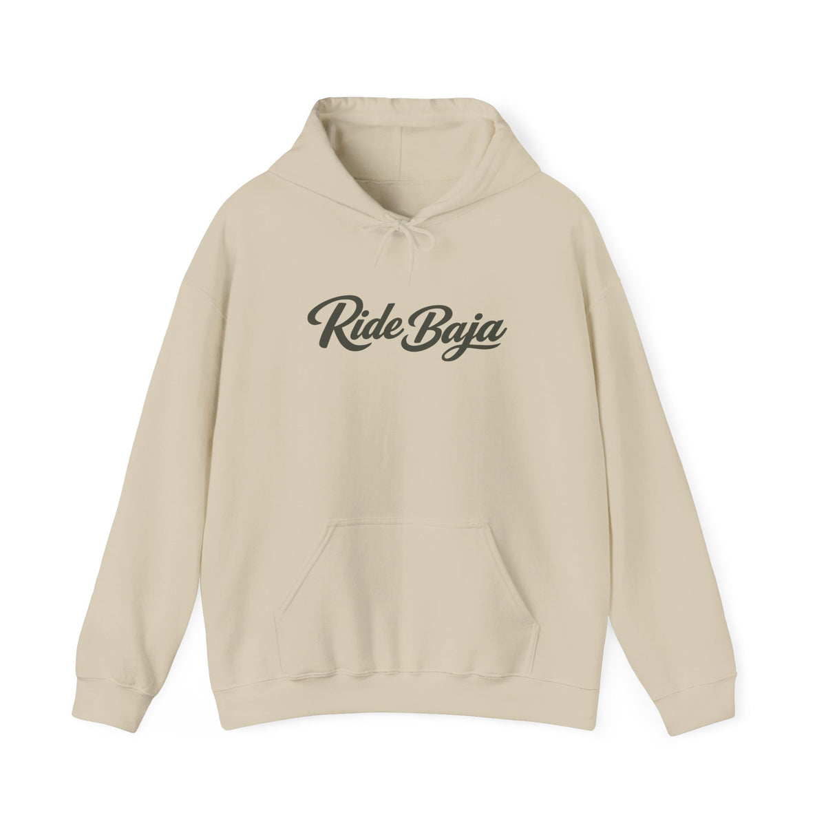 Ride Baja Hoodie — Vintage Script Off-Road Racing Pullover