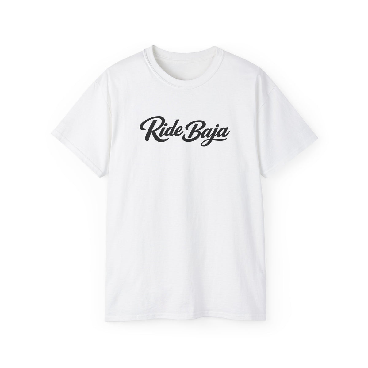 T-Shirt — "Ride Baja" Script Logo Tee