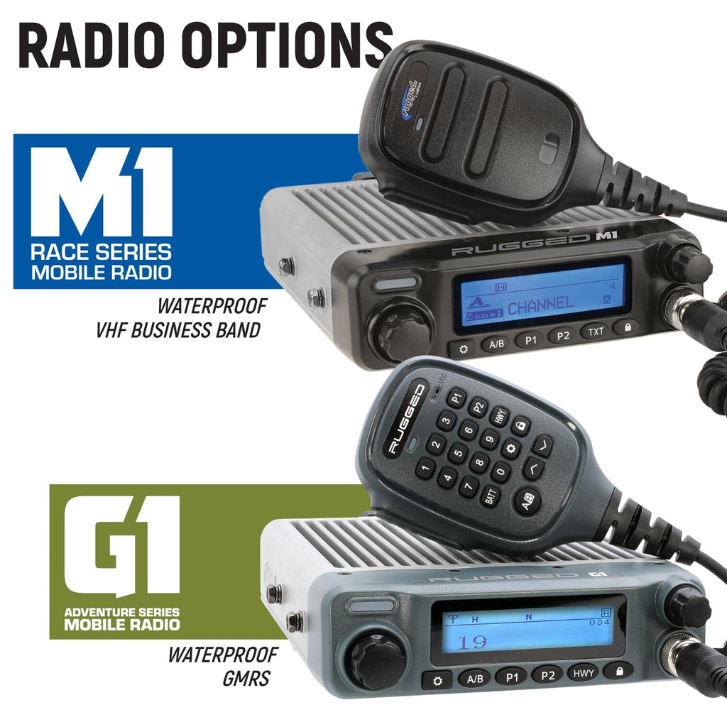 Rugged Radios Can-Am Commander and Maverick Complete Communication Kit with Intercom and 2-Way Radio - Glove Box Mount