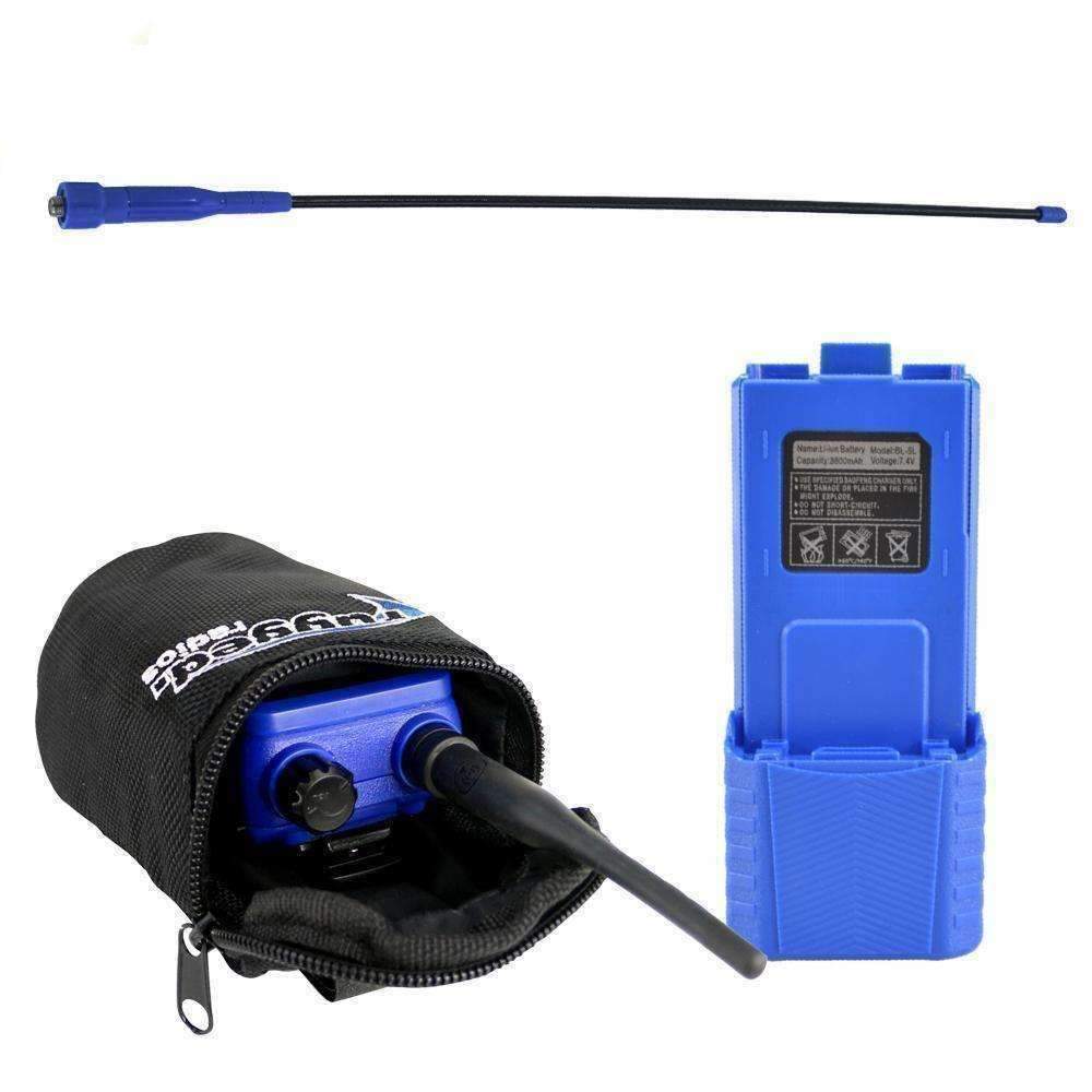 V3 / RH5R Long Range Upgrade Kit - XL Battery, Go Further Antenna &amp; Radio Bag