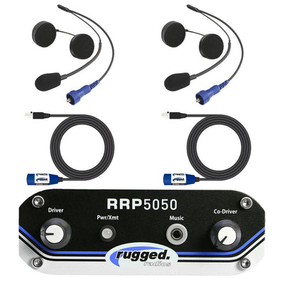Rugged Radios RRP5050 2 Person Helmet Kit System Part # 5050-2P-HK