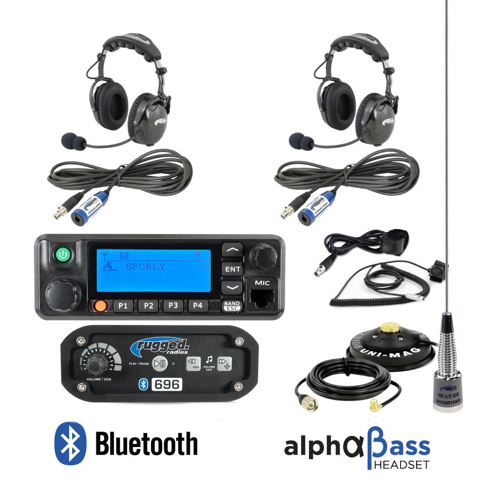 RRP696 2-Place Intercom with Digital Mobile Radio and AlphaBass Headsets