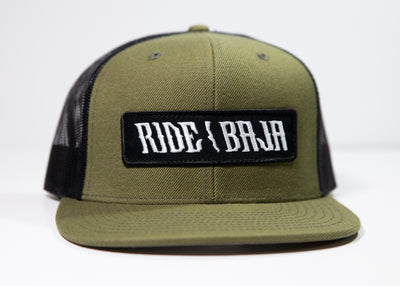 Ride Baja Patch Hat- Green / Black Mesh