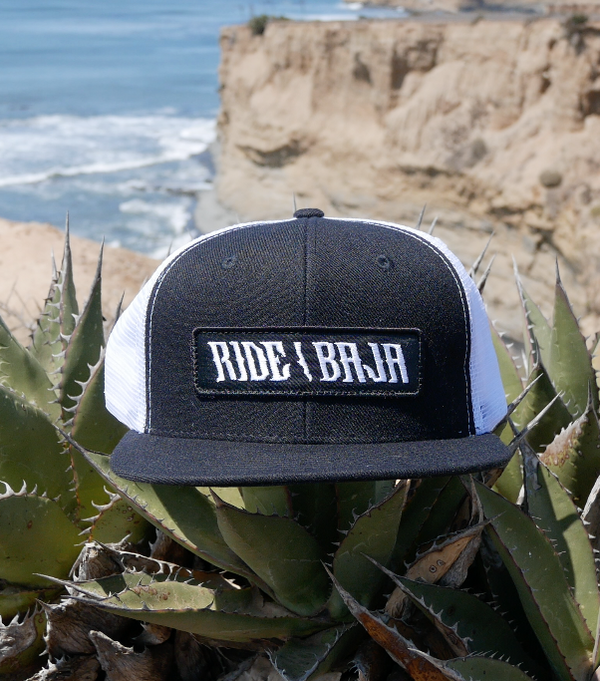 Ride Baja Patch Hat Black / White Baja Ride Company