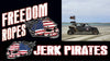 Freedom Ropes Jerk Pirates Run